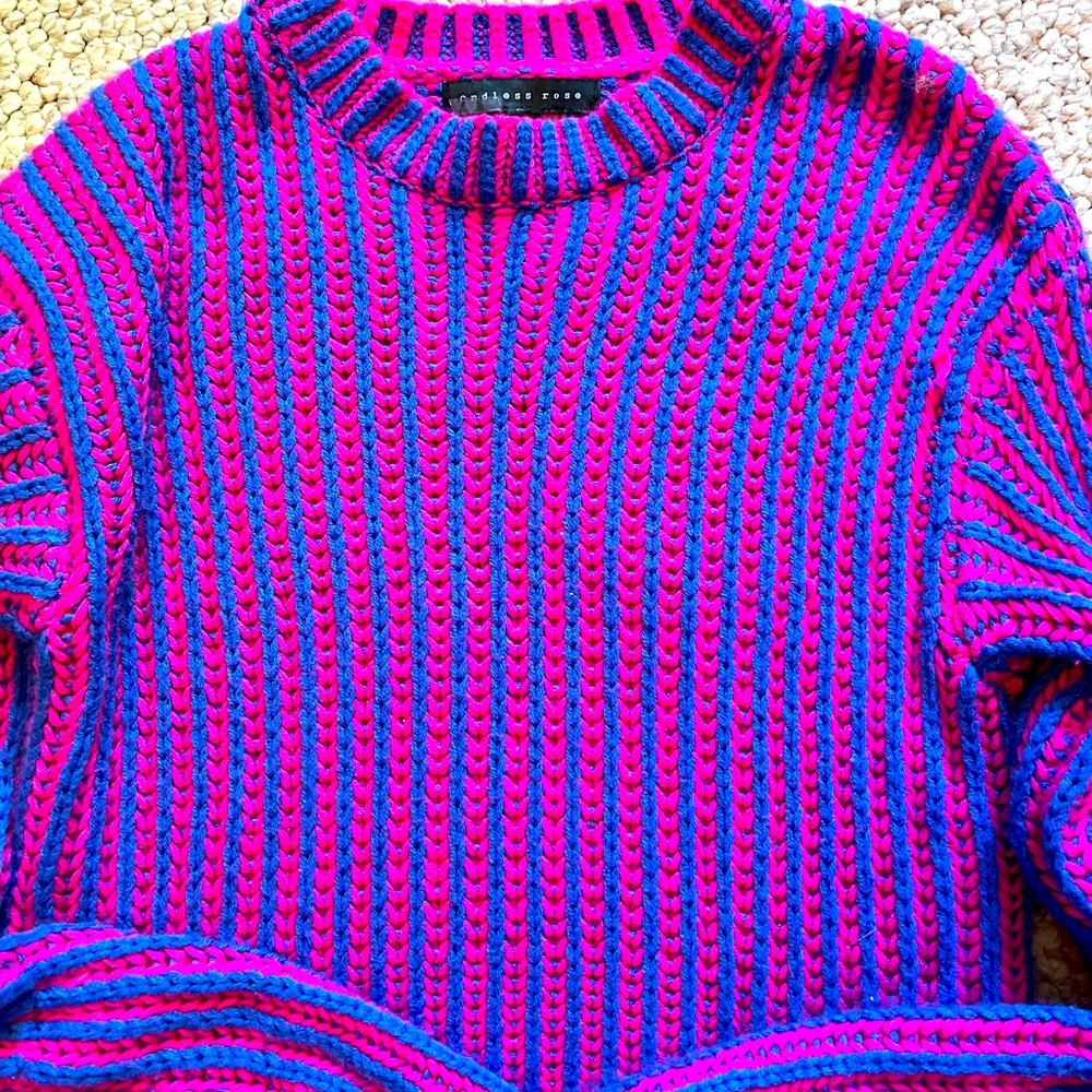Colorful knitted sweater